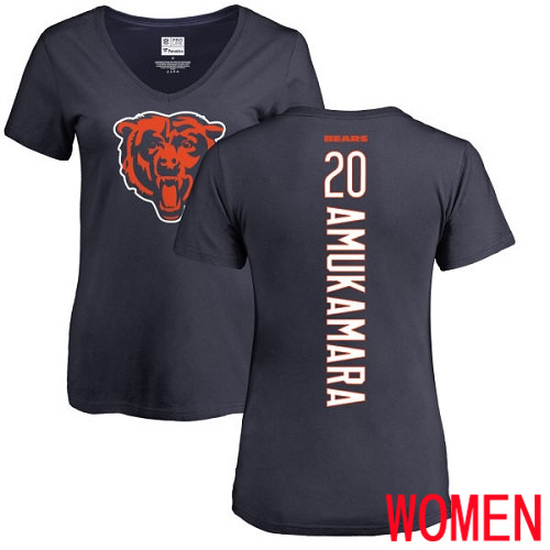 Chicago Bears Navy Blue Women Prince Amukamara Backer NFL Football #20 T Shirt->nfl t-shirts->Sports Accessory